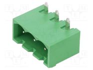 Pluggable terminal block; 5mm; ways: 3; angled 90°; socket; male AMPHENOL ANYTEK