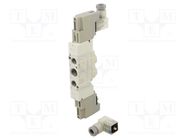 Electromagnetic valve; 1÷7bar; 5/2 monostable; aluminium; IP65 SMC