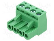 Pluggable terminal block; 5.08mm; ways: 4; straight; plug; female AMPHENOL ANYTEK