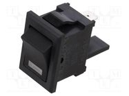 ROCKER; SPST; Pos: 2; ON-OFF; 10A/125VAC; black; LED; JWS; Body: black NKK SWITCHES