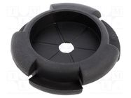 Grommet; Ømount.hole: 25.39mm; Øhole: 20.57mm; rubber; black 