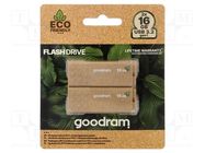 Pendrive; Eco Friendly,USB 3.2; 16GB; R: 60MB/s; W: 20MB/s; brown GOODRAM