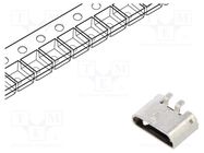 Connector: USB B micro; socket; SMT; PIN: 5; vertical; USB 2.0; 1.8A GCT