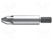 Screwdriver bit; Pozidriv®; PZ2; Overall len: 33mm; Mounting: M4 WIHA