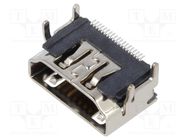 Connector: HDMI; socket; PIN: 19; pallad nickel alloy; angled 90° AMPHENOL COMMUNICATIONS SOLUTIONS