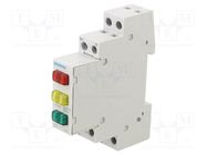 Module: voltage indicator; for DIN rail mounting; 230VAC 