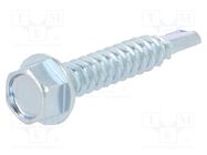 Screw; for metal; with flange; 5.5x32; Head: hexagonal; 8mm; zinc BOSSARD