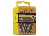 Rivet; aluminium; Rivet diam: 4.8mm; L.rivet: 16mm; 40pcs. C.K