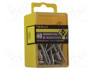 Rivet; aluminium; Rivet diam: 4.8mm; L.rivet: 9mm; 40pcs. C.K