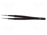 Tweezers; Blade tip shape: trapezoidal; Tweezers len: 120mm; ESD C.K