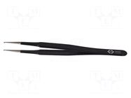 Tweezers; Blade tip shape: trapezoidal; Tweezers len: 120mm; ESD C.K
