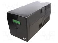 Power supply: UPS; 600W; 1kVA; Uin: 220÷240V; 353x149x162mm; 7Ah GREEN CELL