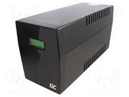 Power supply: UPS; 900W; 1.5kVA; Uin: 220÷240V; 380x158x198mm; 9Ah GREEN CELL