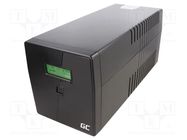 Power supply: UPS; 700W; 1kVA; Uin: 220÷240V; 353x149x162mm; 7Ah GREEN CELL