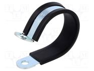 Fixing clamp; ØBundle : 46mm; W: 20mm; steel; Cover material: EPDM 