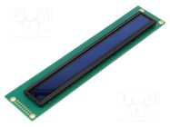 Display: OLED; alphanumeric; 40x2; blue (bright); 4.8÷5.3VDC RAYSTAR OPTRONICS