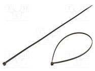 Cable tie; L: 370mm; W: 4.8mm; polyamide; 220N; black; 100pcs. RADPOL