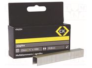 Staples; 12mm; 1000pcs. C.K