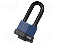 Padlock; shackle; Protection: medium (level 7); steel; A: 45mm KASP