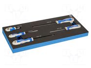 Kit: screwdrivers; Pozidriv®; PZ0,PZ1,PZ2,PZ3; in a foam tray IRIMO