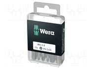 Screwdriver bit; Phillips; PH2; Overall len: 25mm; 10pcs. WERA