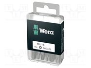 Screwdriver bit; Phillips; PH3; Overall len: 25mm; 10pcs. WERA