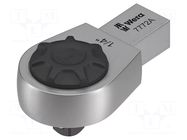 Rattle; 9x12mm; 1/4"; with switch; L: 49mm; torque wrench; Teeth: 72 WERA