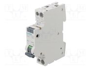 RCBO breaker; Inom: 16A; Ires: 30mA; Poles: 1+N; 230/400VAC; IP20 SIEMENS