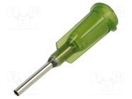 Needle: steel; 0.5"; Size: 14; straight; Mounting: Luer Lock METCAL