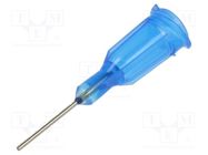 Needle: steel; 0.5"; Size: 22; straight; Mounting: Luer Lock METCAL