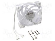 Fan: DC; axial; 12VDC; 120x120x25mm; 32.7dBA; ball; 900÷2000rpm Akasa