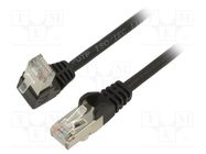 Patch cord; F/UTP; 5e; stranded; CCA; PVC; black; 1m; 26AWG Goobay