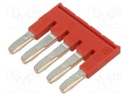 Comb bridge; ways: 5; red; Width: 5mm; UL94V-0 PHOENIX CONTACT