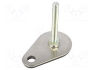 Foot; Base dia: 60mm; M10; steel; Plunger length: 80mm ELESA+GANTER