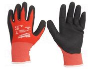 Protective gloves; Size: 9,L; black/red; Resistance to: cutting Milwaukee