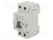 RCBO breaker; Inom: 16A; Ires: 30mA; Poles: 2; 230/400VAC; IP20; KZS ETI POLAM