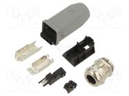 HARTING connector Han3A RJ45 Hybrid Cat5 plug 4+4p HARTING