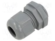 Cable gland; M20; 1.5; IP68; polyamide; grey; Entrelec TE Connectivity