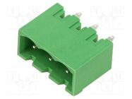 Pluggable terminal block; 5mm; ways: 3; straight; socket; male AMPHENOL ANYTEK