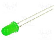 LED; 5mm; yellow green; 68÷100mcd; 60°; Front: convex; 5VDC; 150mW OPTOSUPPLY