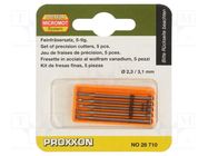 Mill; tungsten vanadium steel; 5pcs. PROXXON