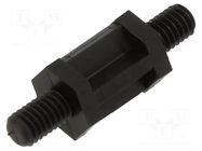 Screwed spacer sleeve; hexagonal; polyamide; M4; Thread len: 6mm DREMEC