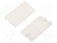 Cap for LED profiles; white; 2pcs; ABS; LOWI TOPMET