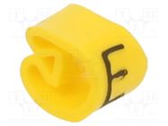 Markers; Marking: E; 2.5÷5mm; PVC; yellow; -30÷80°C; leaded; CLI C WEIDMÜLLER