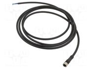 Cable: for sensors/automation; M8; PIN: 4; straight; 2m; plug; 75VDC TELEMECANIQUE SENSORS