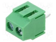 PCB terminal block; straight; 3.5mm; ways: 2; on PCBs; terminal AMPHENOL ANYTEK