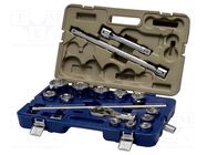 Wrenches set; 6-angles,socket spanner; Mounting: 3/4"; 17pcs. IRIMO