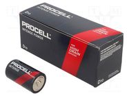 Battery: alkaline; D; 1.5V; non-rechargeable; 10pcs; INTENSE PROCELL