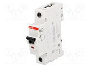 Circuit breaker; 230/400VAC; Inom: 10A; Poles: 1; Charact: D; 10kA ABB