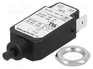 Circuit breaker; Urated: 240VAC; 48VDC; 0.6A; SPST; Poles: 1; screw 